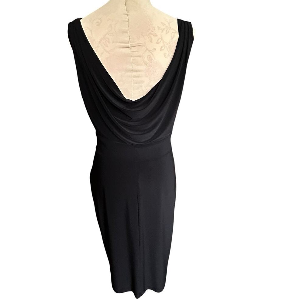 Jones New York Women’s Black Sheath Sleeveless Stretch Lined Dress Size 10 - Picture 7 of 13